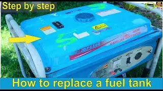 How to replace a fuel tank on a generator - rusted petrol tank needs to be changed - step by step