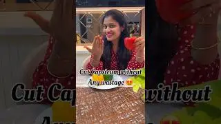 Easy capsicum 🫑 hack | No wastage #viral #shorts#kitchen #kitchenhacks #trending #ytshorts#minivlog