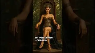 Wood Elf Queen Walks the Forest Court | Fantasy Lookbook Shorts #fantasylookbook #elfqueen #fantasy