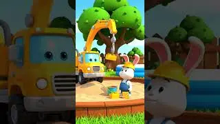 Fox & Rabbit Construction Crew: Diggers, Dumpers & Cranes! 🏗️🚛