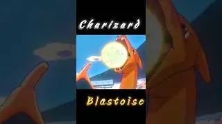 Charizard Battles Blastoise || Ash Vs Gary || #pokemon #shortvideo #edit
