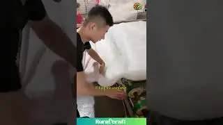 This Is How They Make a Cozy Comforter! #comforter #soft #satisfying