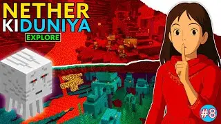 FIRST TIME IN THE NETHER | MINECRAFT NETHERITE MINING | HINDI GIRL GAMER