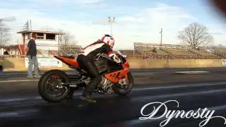 Turbo BMW S1000RR testing burnout and 1/4 Mile Drag Strip