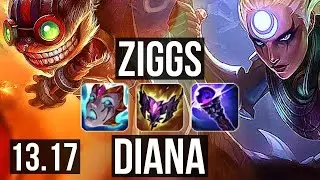 Ziggs vs Diana mid #gameplay