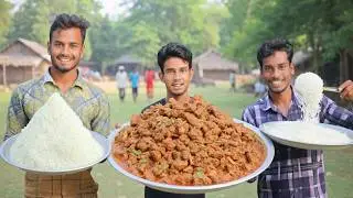 GOAT CURRY | Feeding the village community and children | Traditional Village Cooking