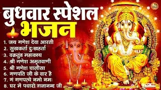 बुधवार स्पेशल भजन : ॐ गं गणपतये नमो नमः, वक्रतुंड महाकाय, सुखकर्ता दुखहर्ता, गणेश अमृतवाणी व आरती