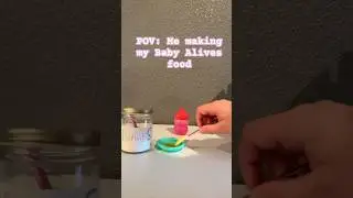 Making my Baby Alives food #babyalive #dolls #crayola