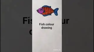 Fish colour drawing for beginners #drawing #easy#art #kidsart#shorts#youtubeshorts