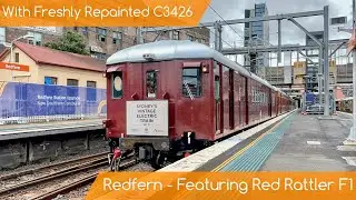 Sydney Trains Vlog 1905: Redfern - Featuring Red Rattler F1 on Tour With Freshly Repainted C3426