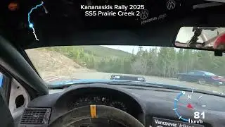 Kananaskis Rally 2025, SS5 Prairie Creek Down 2, Helmet Cam, Bryan McCarthy and Chuck Bolger