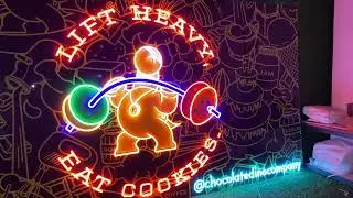 Custom LEd Neon Sign for Chocolate Dino Company UK