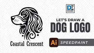 Speedpaint Drawing another Simple Dog logo in Adobe Illustrator.