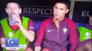 France vs Portugal 0 1 Christiano Ronaldo vs Adrien Silva ,funny moment