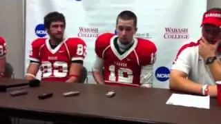 Wabash football after beating north central