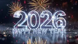 Happy New Year 2026 3D HD video 
