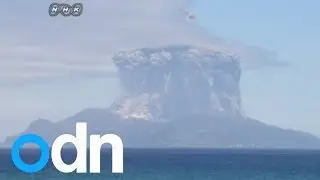 Dramatic footage captures moment volcano erupts in Japan
