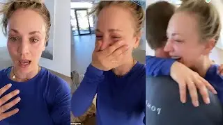 Kaley Cuoco's husband Karl Cook causes her to break down in TEARS of surprise before Golden Globes