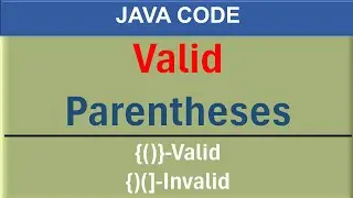 Valid Parantheses||Leetcode problem 20