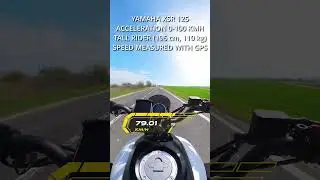 Yamaha XSR 125 acceleration 0-100 KMH #tallrider #xsr125 #xsr