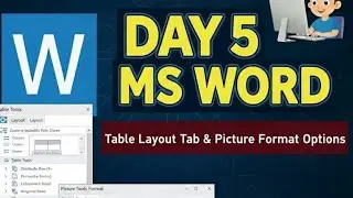 MS Word Day 5 | Table Layout & Picture Option Full Tutorial in Hindi