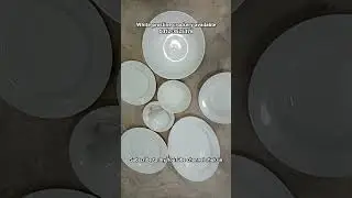 White crockery procline ware restaurant dinner plates#kitchen #buffet #dinnerware #memes
