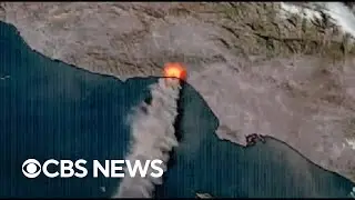 Satellite images of California fires show 