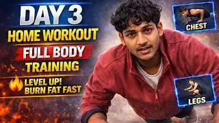 Home Workout Day 3 🔥 | Full Body Workout at Home | No Equipment | Fat Burn