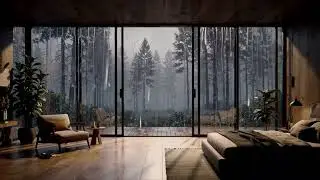 Cozy Bedroom Ambiance: Piano & Rain for Deep Sleep [Window View]