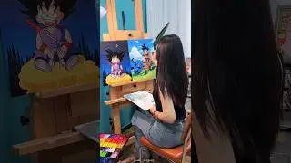 Son Goku drawing painting art 🎨 Anime drawing art #anime #penting #animeart #art
