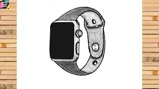 How to draw smart watch | Smart watch drawing easy