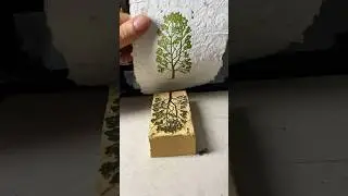Wood engraving on handmade paper #printmaking #asmr #woodengraving #artist #handmadepaper #print