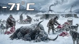 Snowstorm Yak Hunt at &minus;70&deg;C | Feeding an Entire Nomad Camp ❄️🐂🏕️