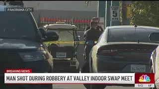 Shots fired during robbery at indoor swap meet in Panorama City