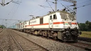 Overspeeding 135 KMPH Wrath Unleashed | Whining HOG WAP7 NJP Shatabdi showing it's class at Jaugram