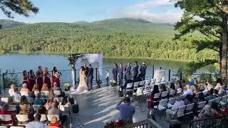 Loveley wedding ceremony at Horsehead Lake Lodge