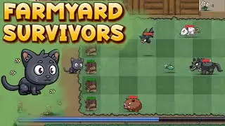 One Kitty vs Scary Animals! Farmyard Survivors Gameplay