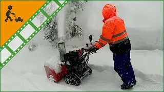 Spazzaneve cingolato a scoppio GeoTech STP1587 TEL: funzionamento del prodotto su neve fresca