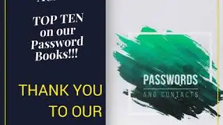 We did it  AGAIN!!  TOP TEN on our  Password Books!!!