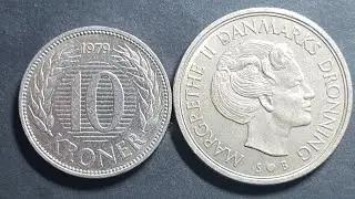Danish coins from 1973-1990