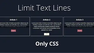 How to limit lines of text with CSS only