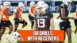 Quarterback Accuracy Drills & Throwing to Receivers | Tyler Van Dyke, Jake Garcia & Jacurri Brown