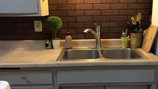 Faux brick backsplash | diy backsplash | easy kitchen makeover