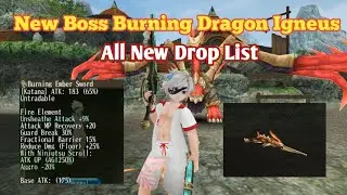 Toram Online - New Update Boss Burning Dragon Igneus Gameplay & All New Drop List