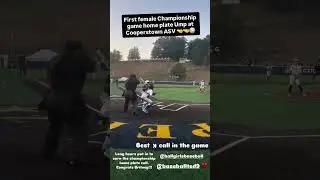 She is the first ever female umpire in Cooperstown !!! #umpire #baseball #cooperstown #mlb