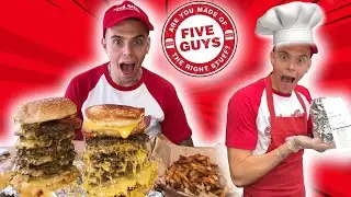 JE CUISINE et CRÉE MES BIG BURGERS chez FIVE GUYS !!