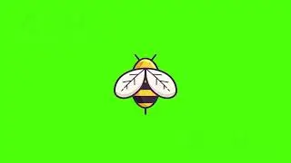 Honey Bee 🐝 - 2D animated, Green Screen Video #ChromaHelper #animals #greenscreen #insects