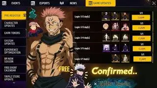 Jujutsu Kaisen Event Free Rewards 💥😮| sukuna bundle review | free fire new event | ff new event