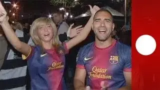 Barca fans party after winning La Liga title