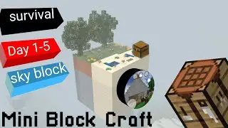 mini block craft skyblock survival day 1-5#gaming#minecraft